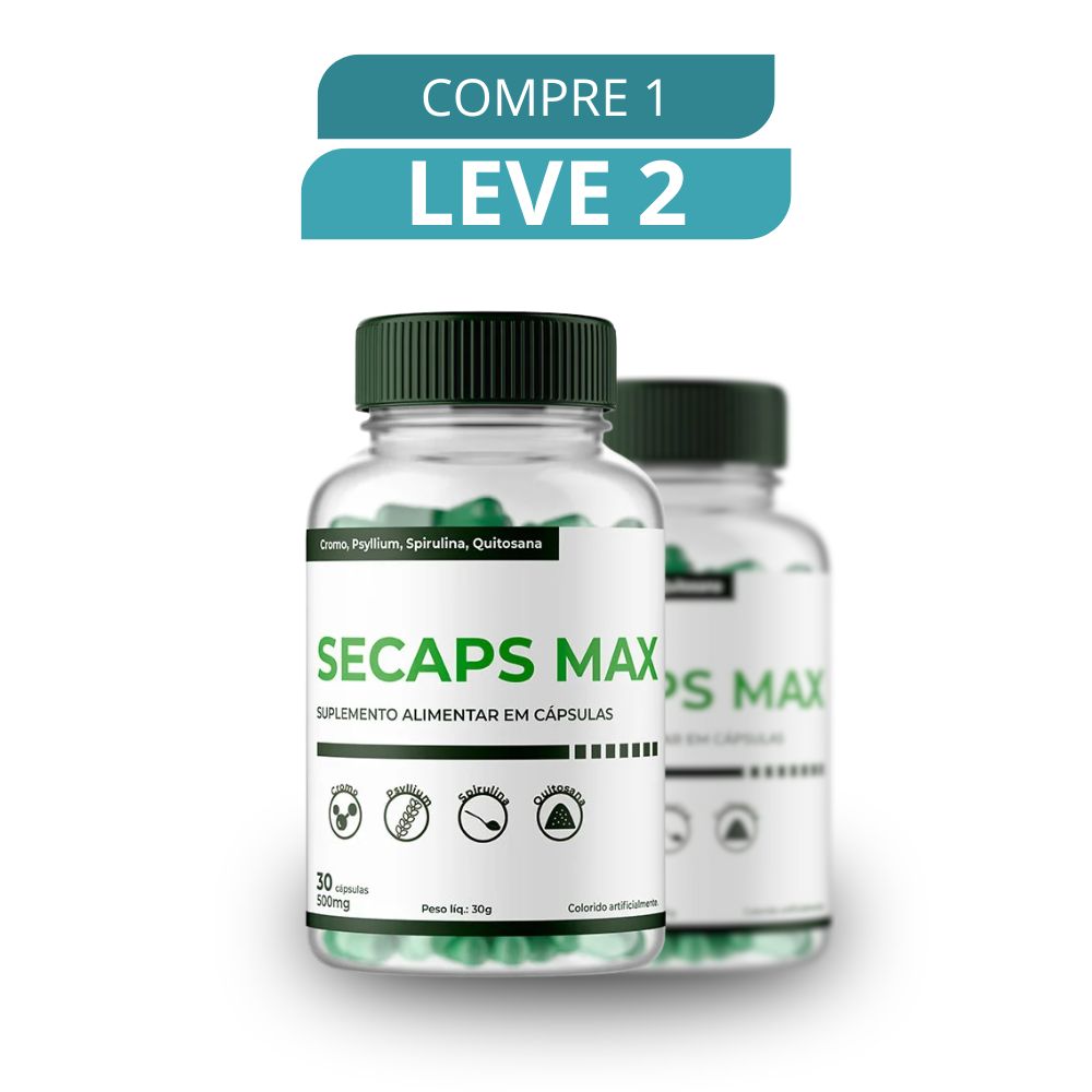 Secaps Max 60 Cápsulas - Suplemento Natural + Frete Grátis