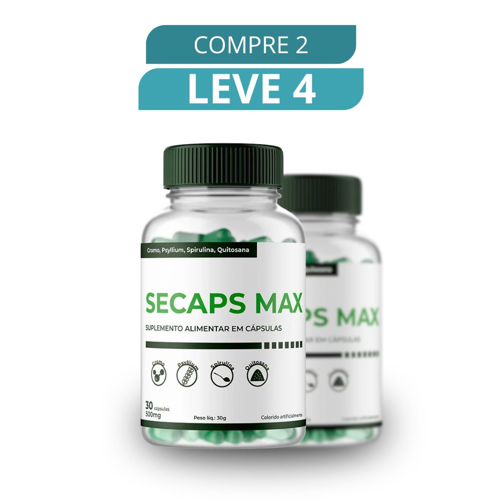 Secaps Max 60 Cápsulas - Suplemento Natural + Frete Grátis