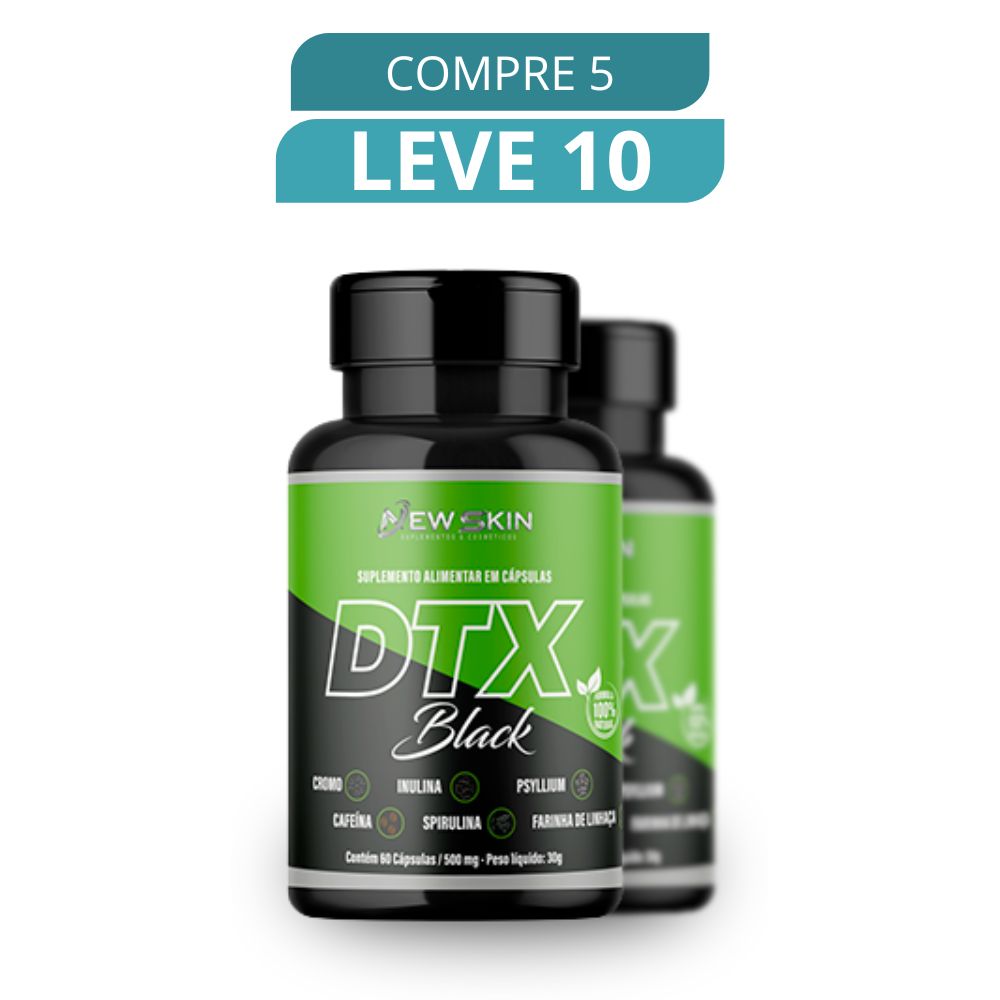 DTX Black 60 Cápsulas - Suplemento Natural + Frete Grátis