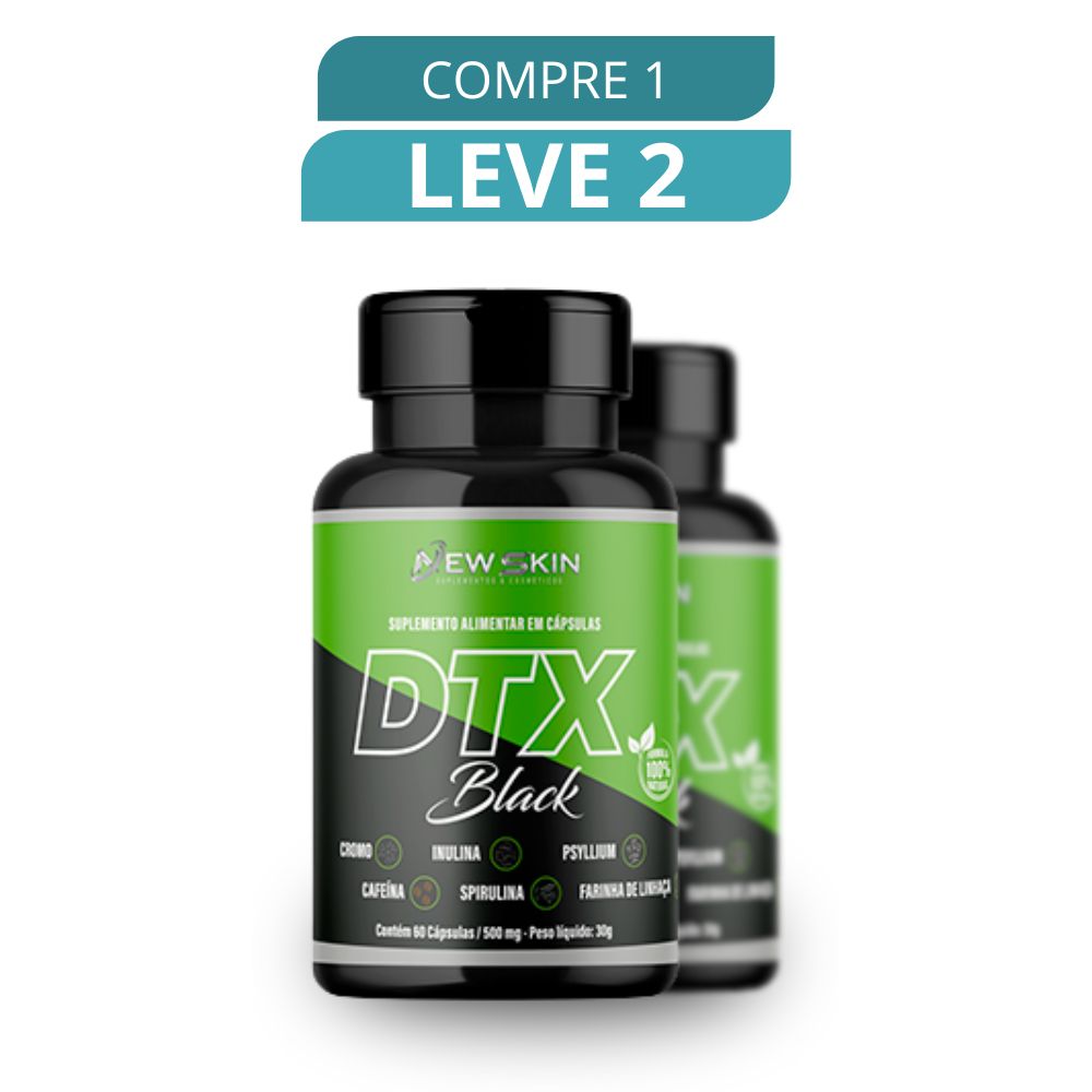 DTX Black 60 Cápsulas - Suplemento Natural + Frete Grátis