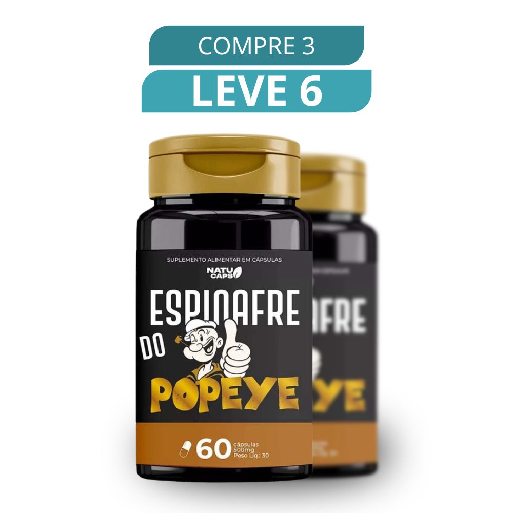 Espinafre Do Popeye 60 Cápsulas - Suplemento Natural + Frete Grátis