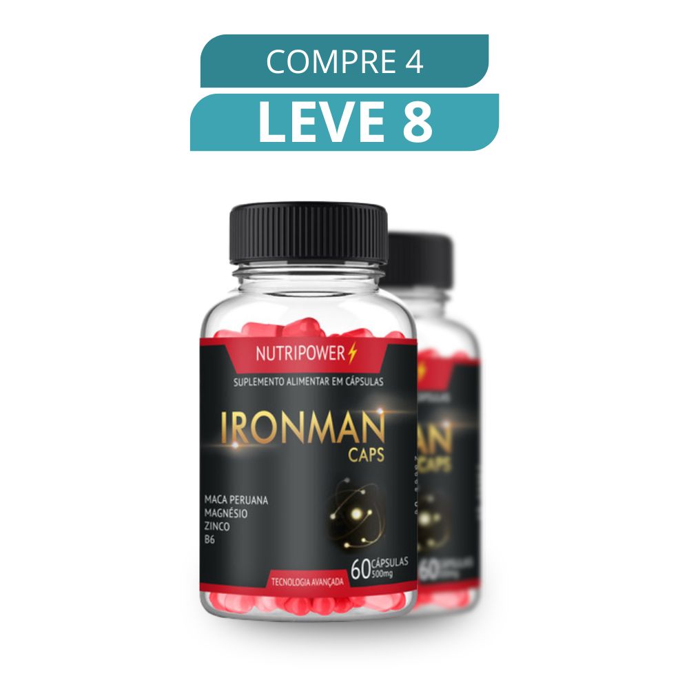 Ironman Caps 60 Cápsulas - Suplemento Natural + Frete Grátis
