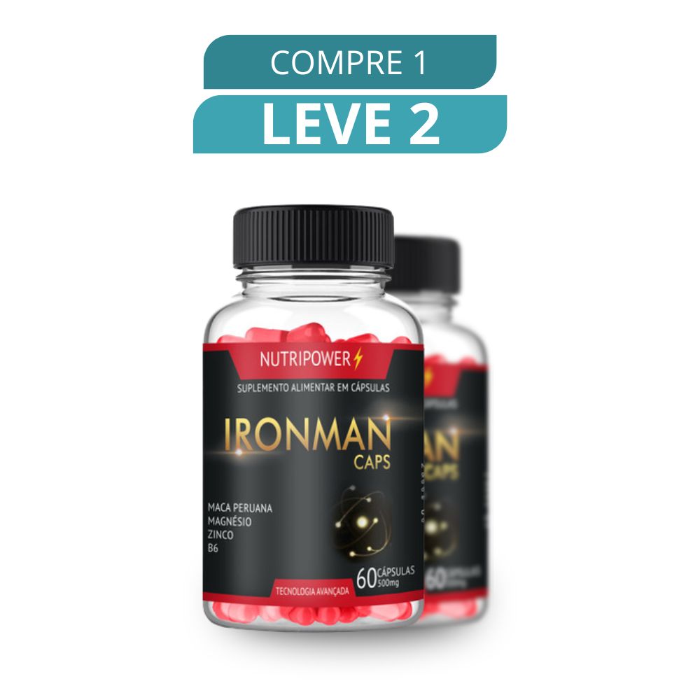 Ironman Caps 60 Cápsulas - Suplemento Natural + Frete Grátis