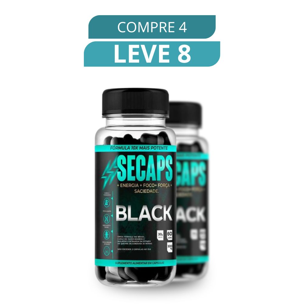Secaps Black 60 Cápsulas - Suplemento Natural + Frete Grátis