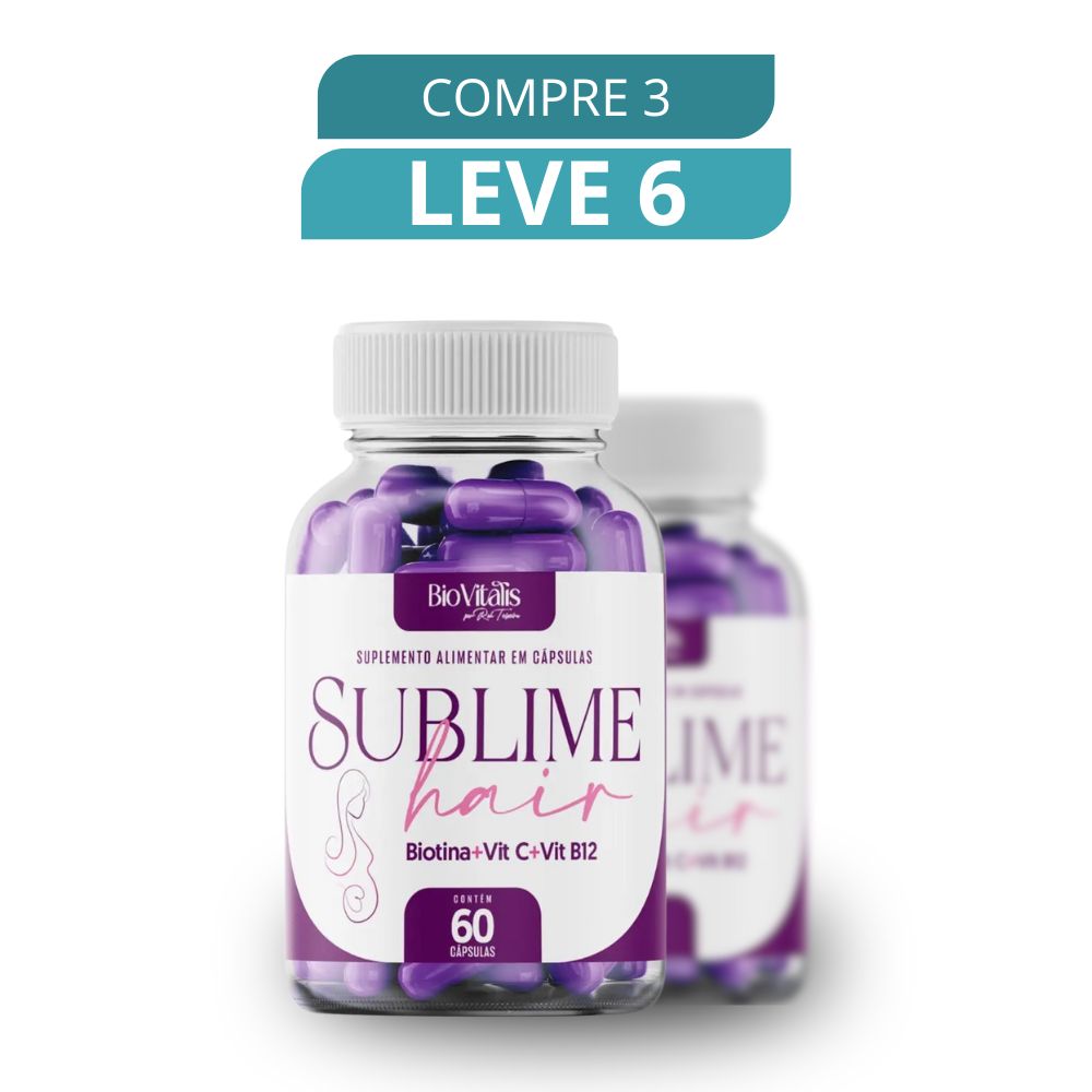 Sublime Hair 60 Cápsulas - Suplemento Natural + Frete Grátis