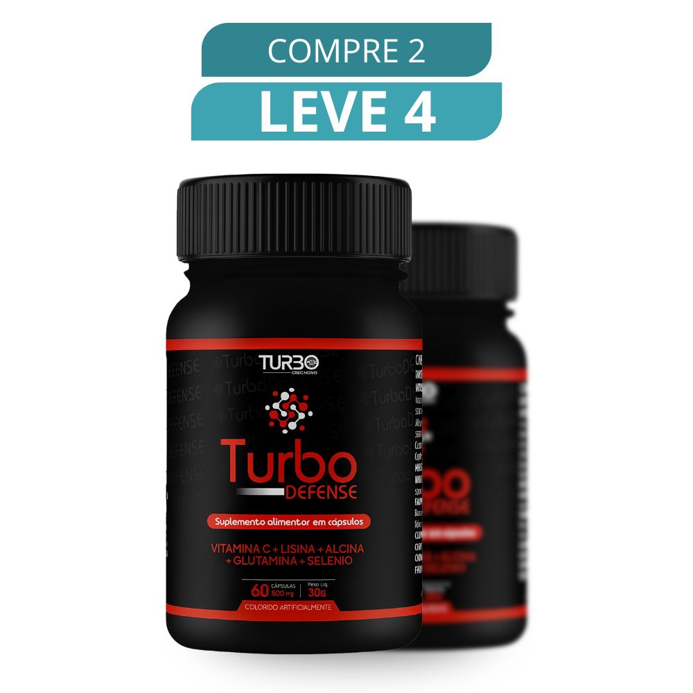 Turbo Defense 60 Cápsulas - Suplemento Natural + Frete Grátis